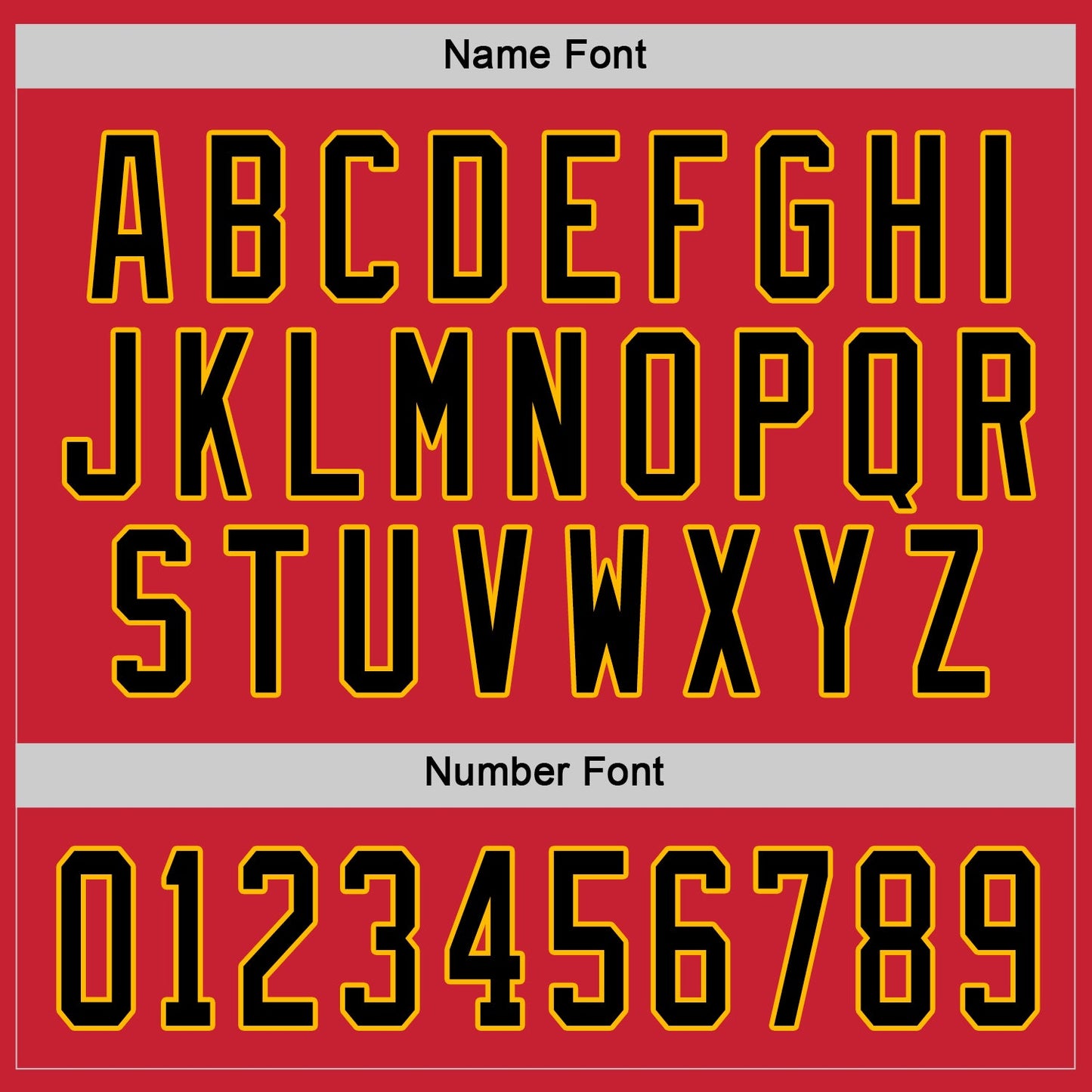 Custom Red Black-Gold Hockey Jersey view 4