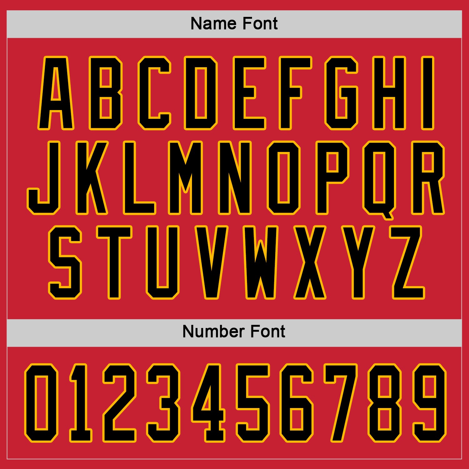 Custom Red Black-Gold Hockey Jersey view 4