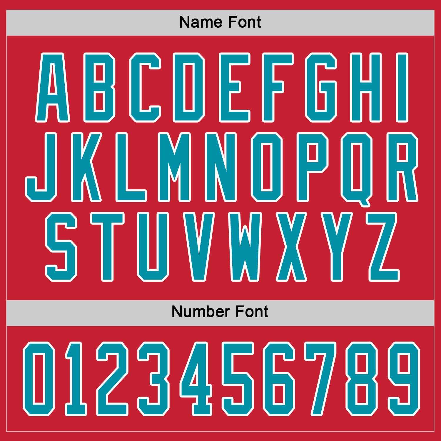 Custom Red Teal-White Hockey Jersey view 4
