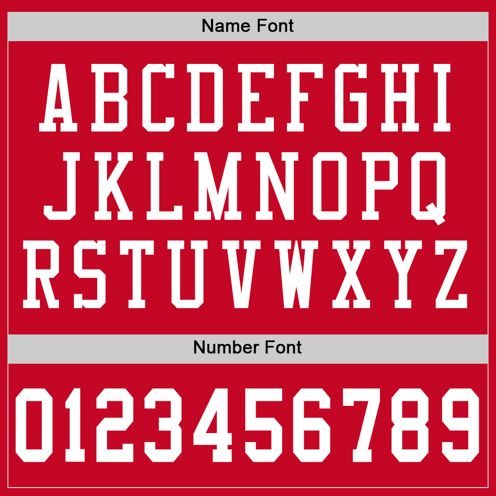 Custom Red White Mesh Authentic Football Jersey view 4