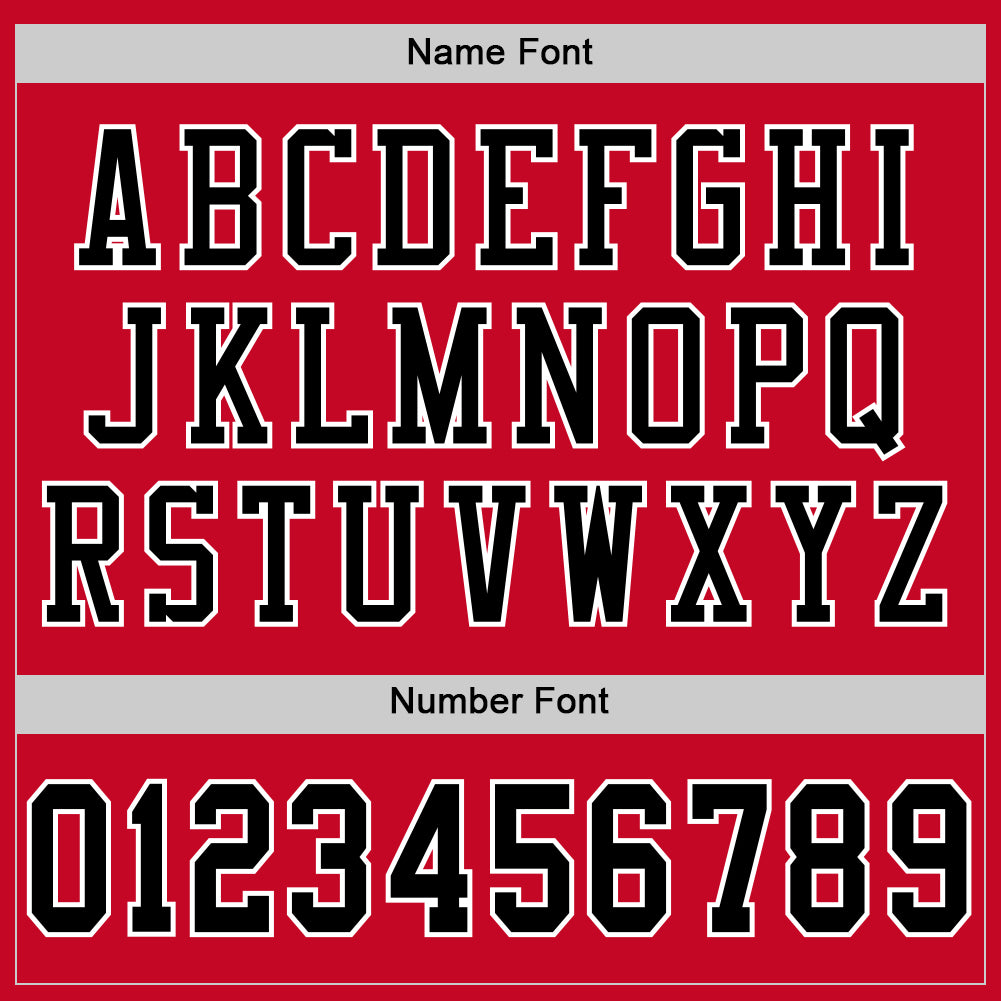 Custom Red Black-White Mesh Authentic Football Jersey view 4