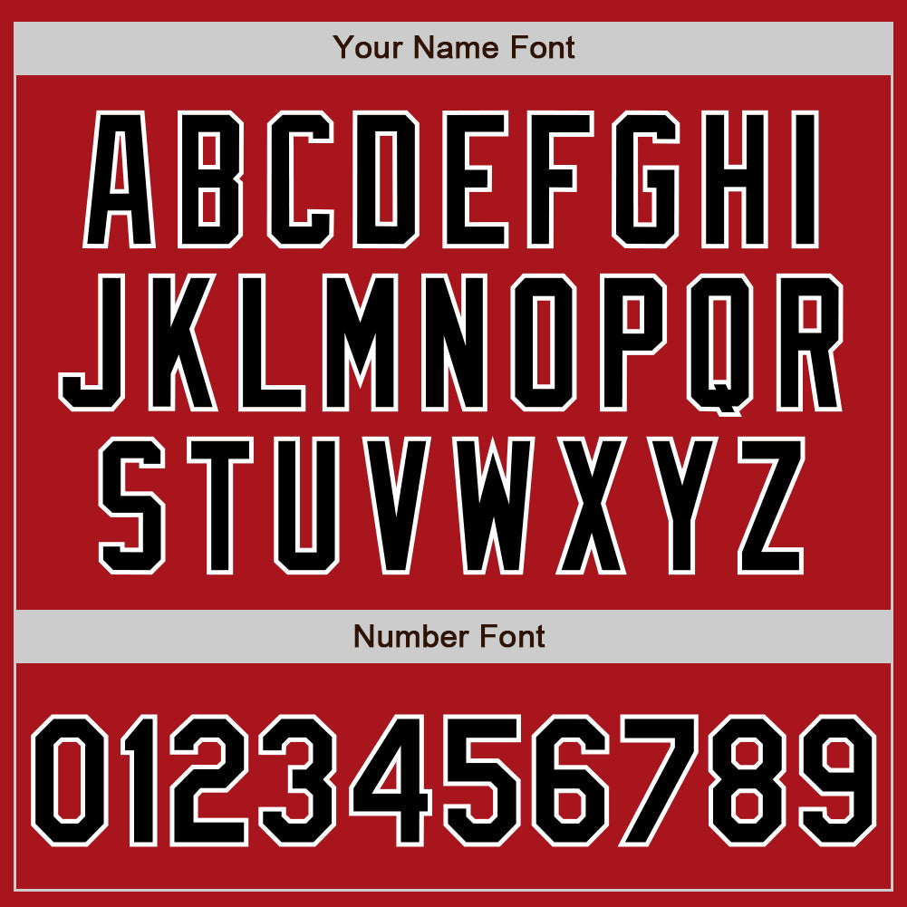 Custom Red Black-White Authentic Baseball Jersey view 5