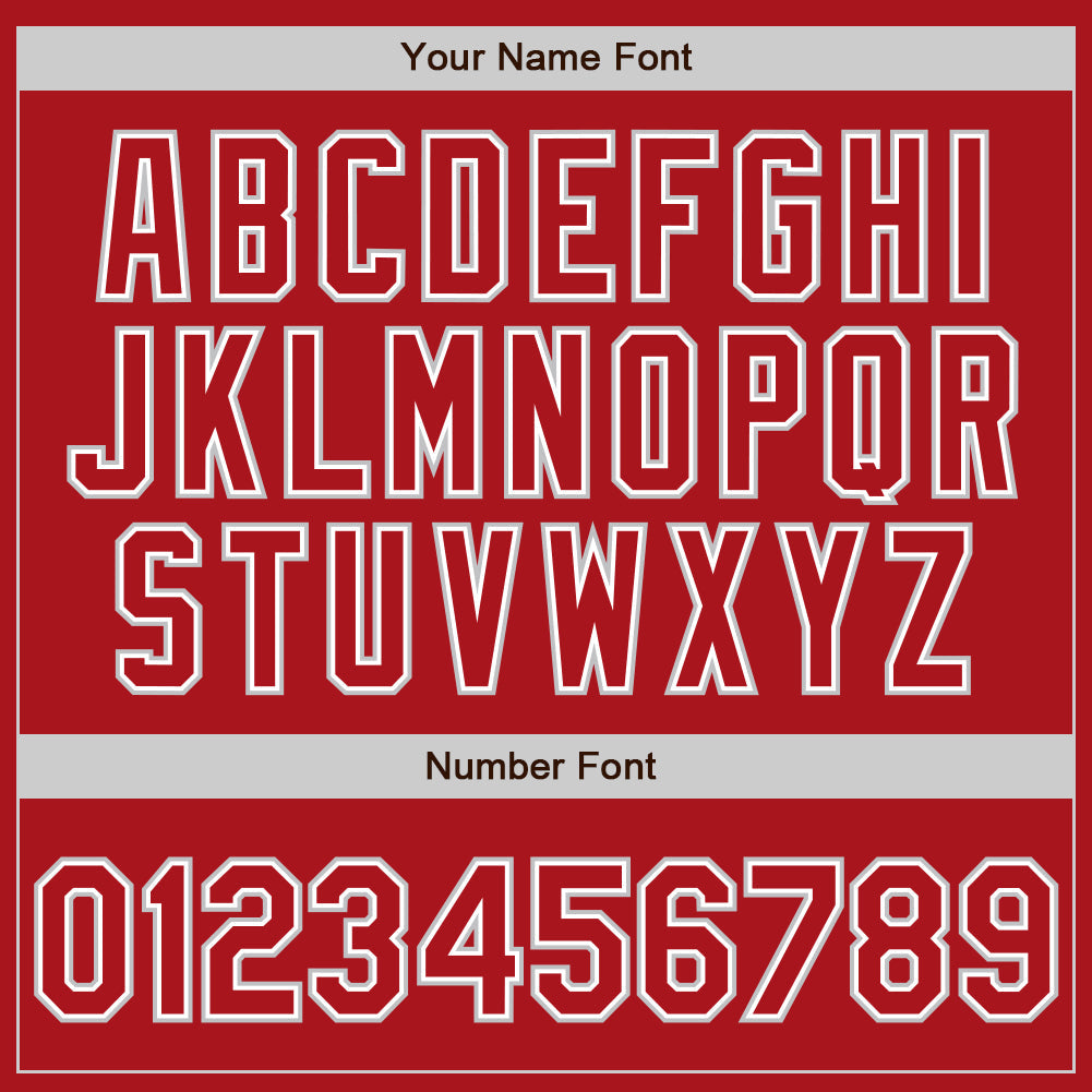Custom Red Red-Gray Authentic Baseball Jersey view 5