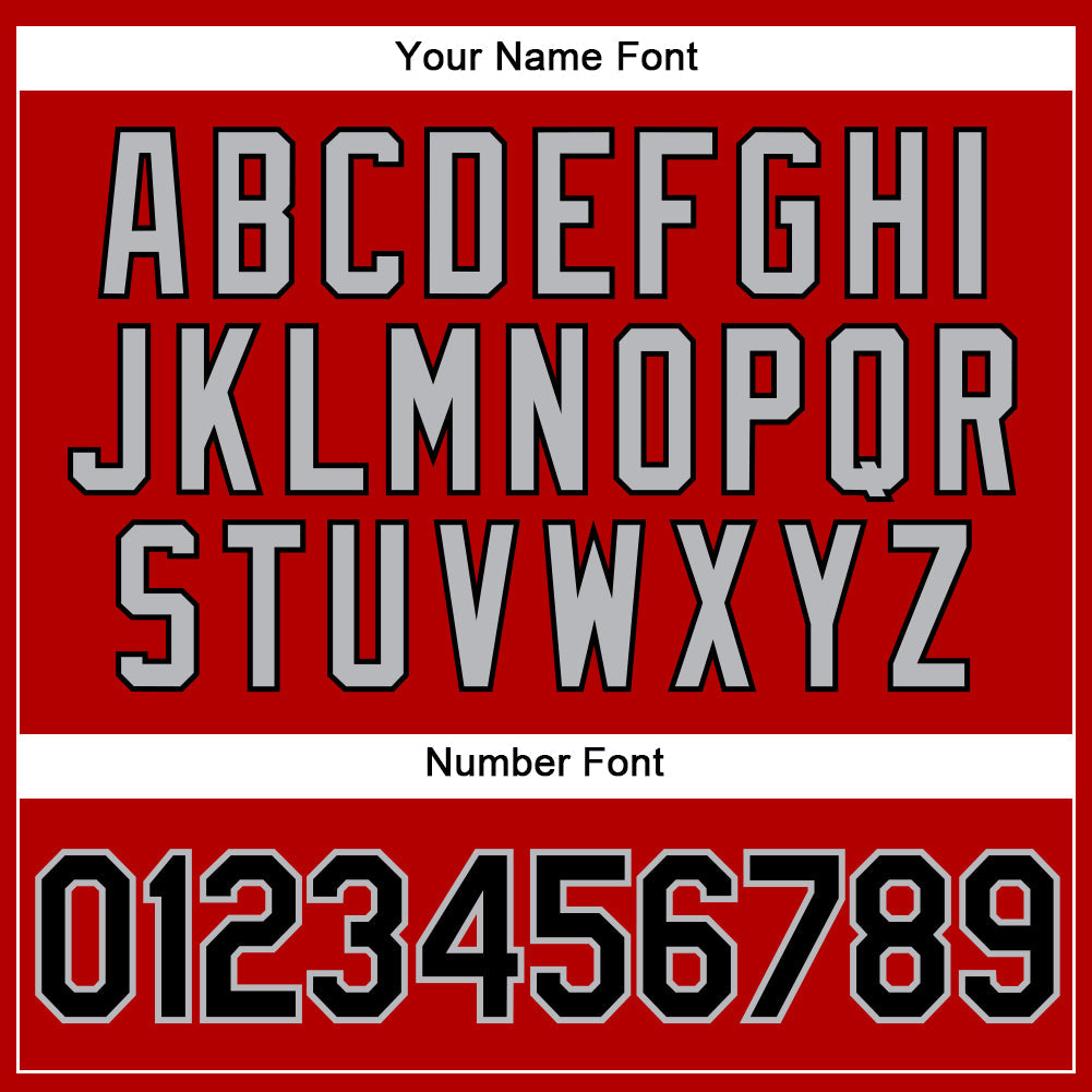 Custom Red Black Pinstripe Gray Authentic Baseball Jersey view 5