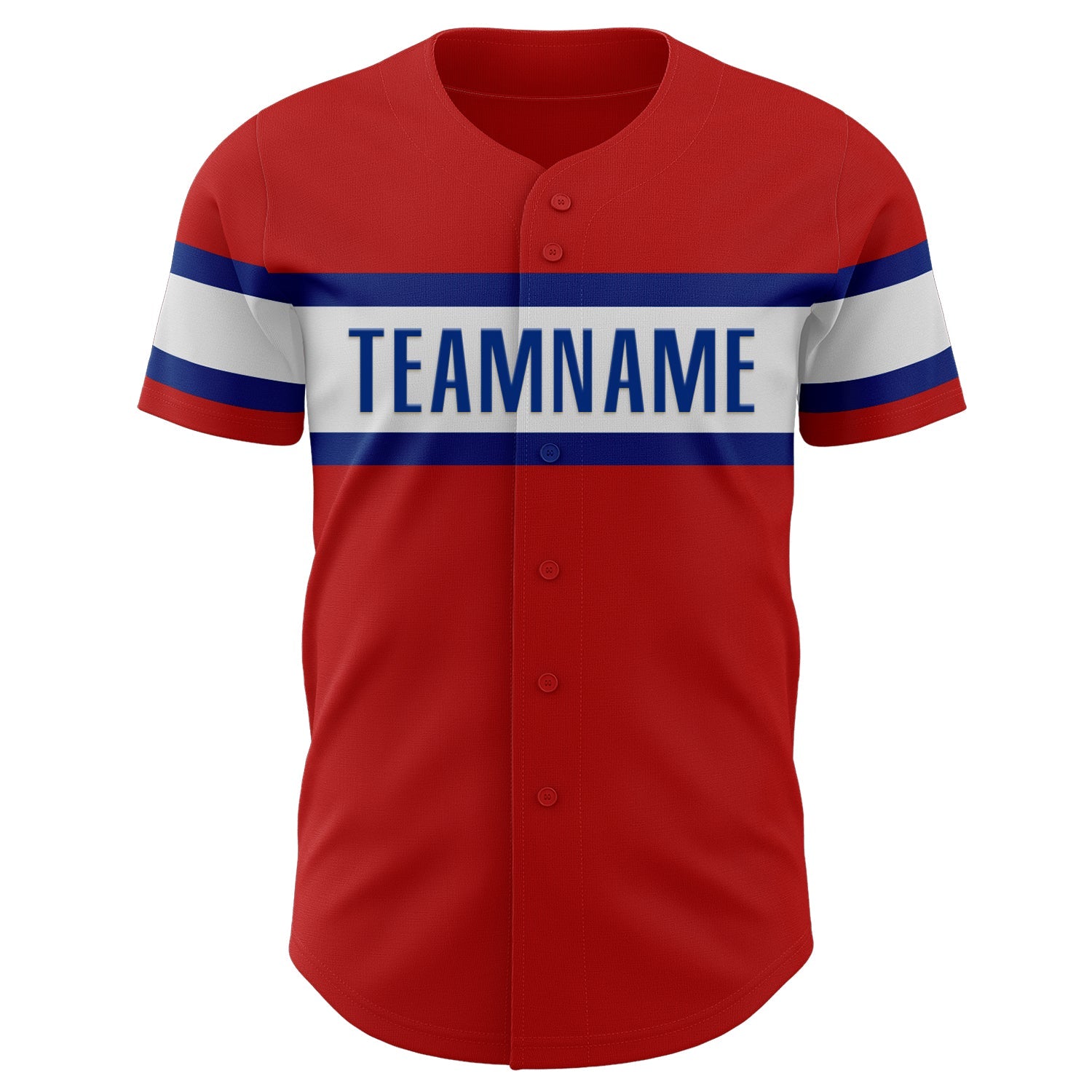 Custom Red Black-Royal Authentic Baseball Jersey view 2