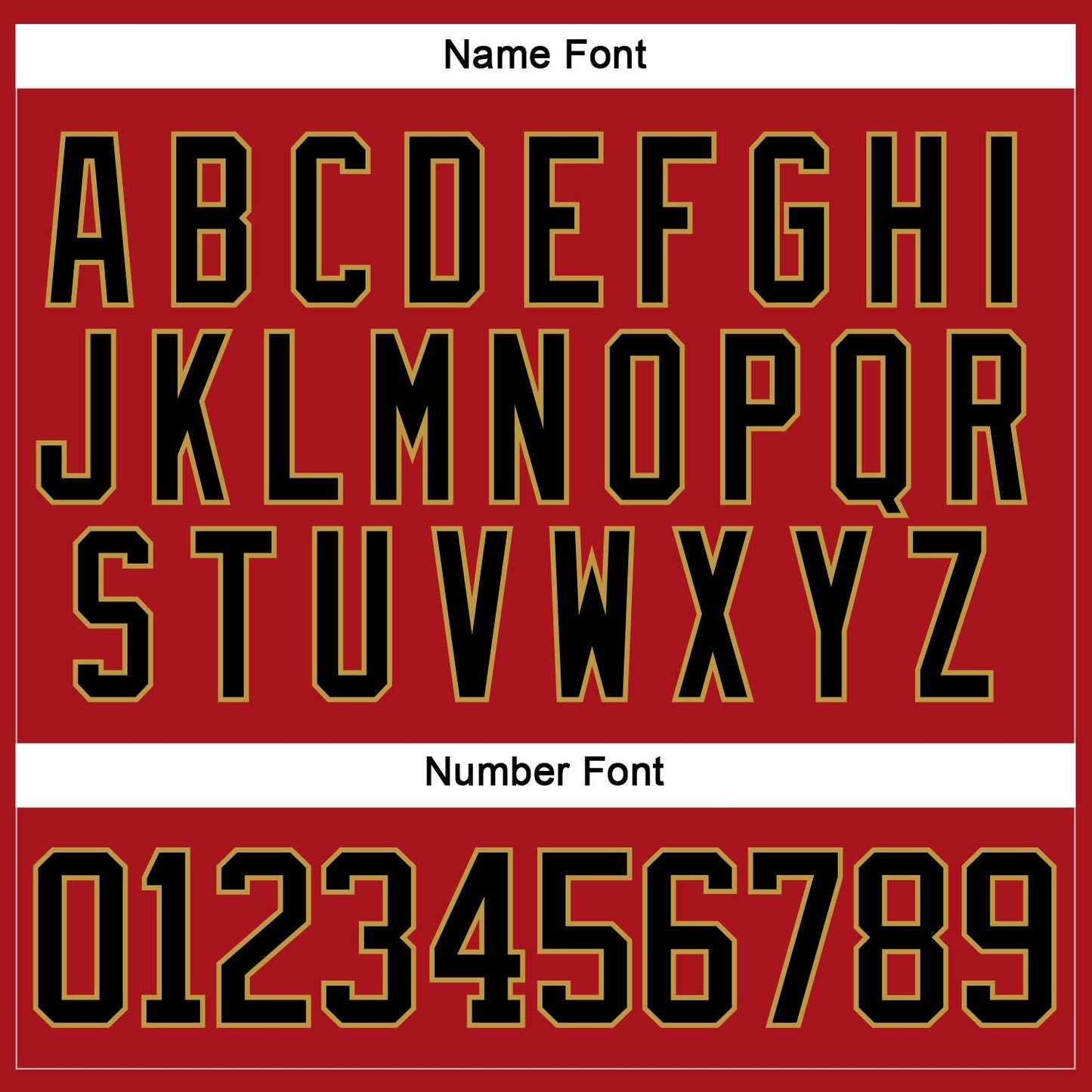 Custom Red Black-Old Gold Hockey Lace Neck Jersey view 5