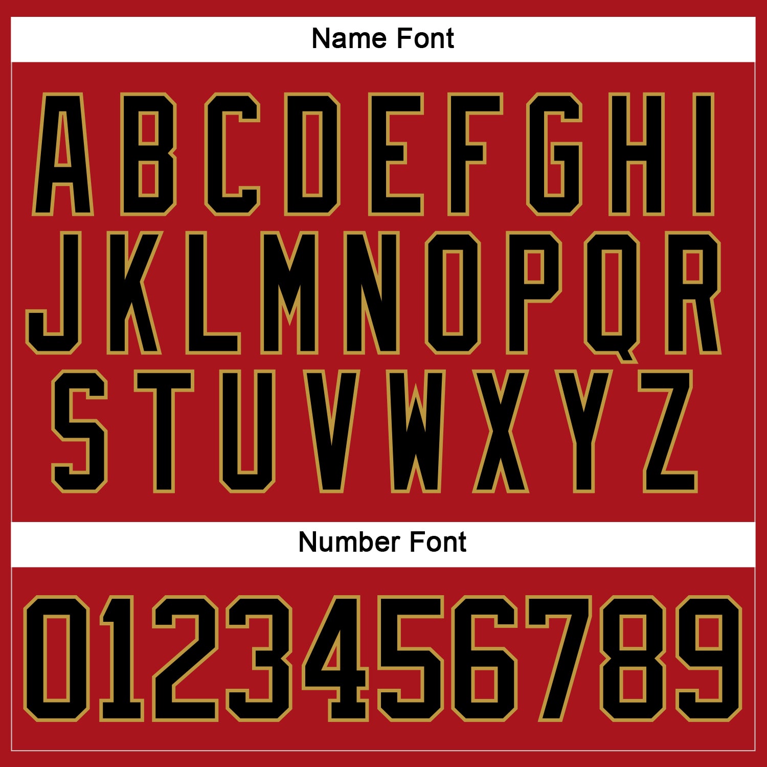 Custom Red Black-Old Gold Hockey Lace Neck Jersey view 5