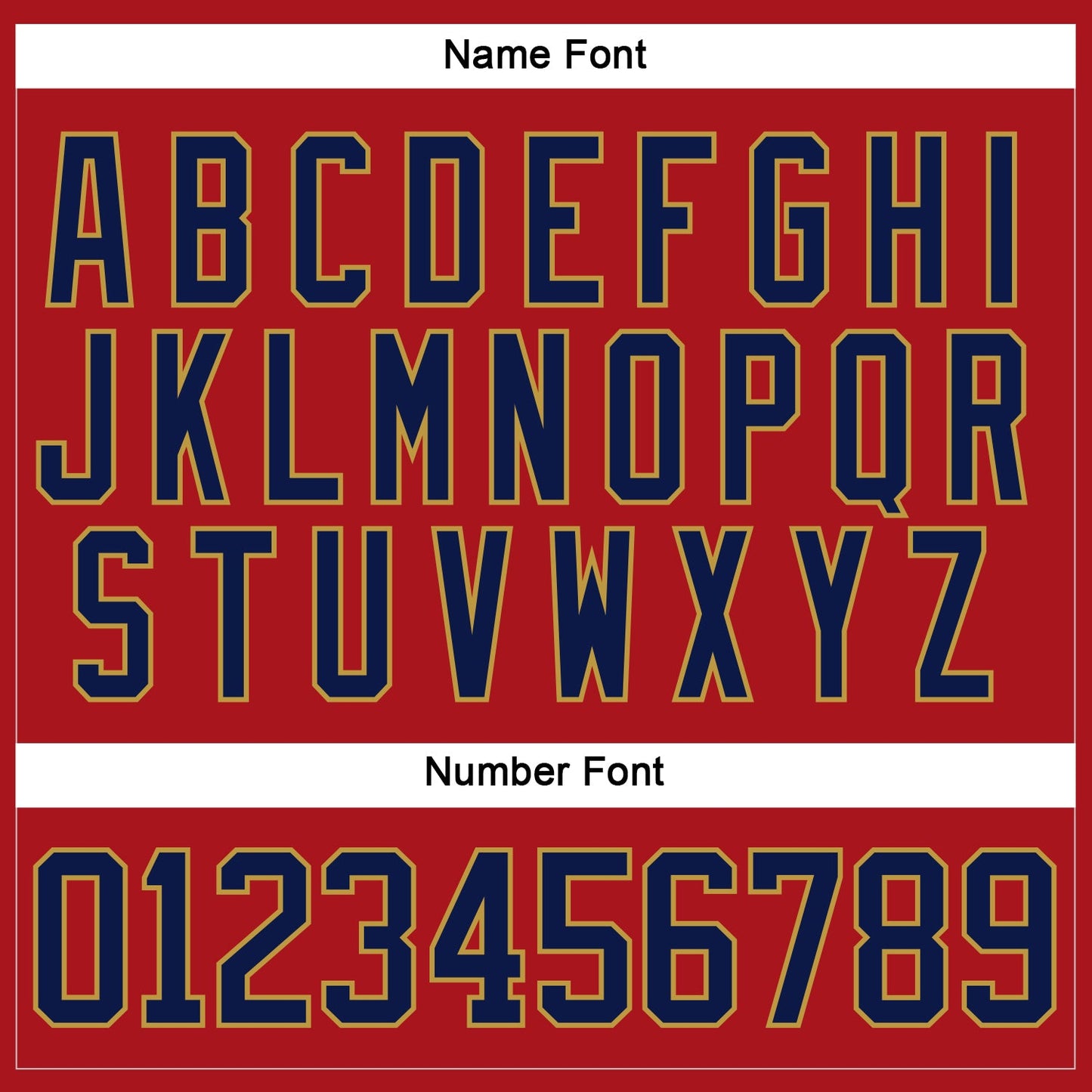 Custom Red Navy-Old Gold Hockey Lace Neck Jersey view 5