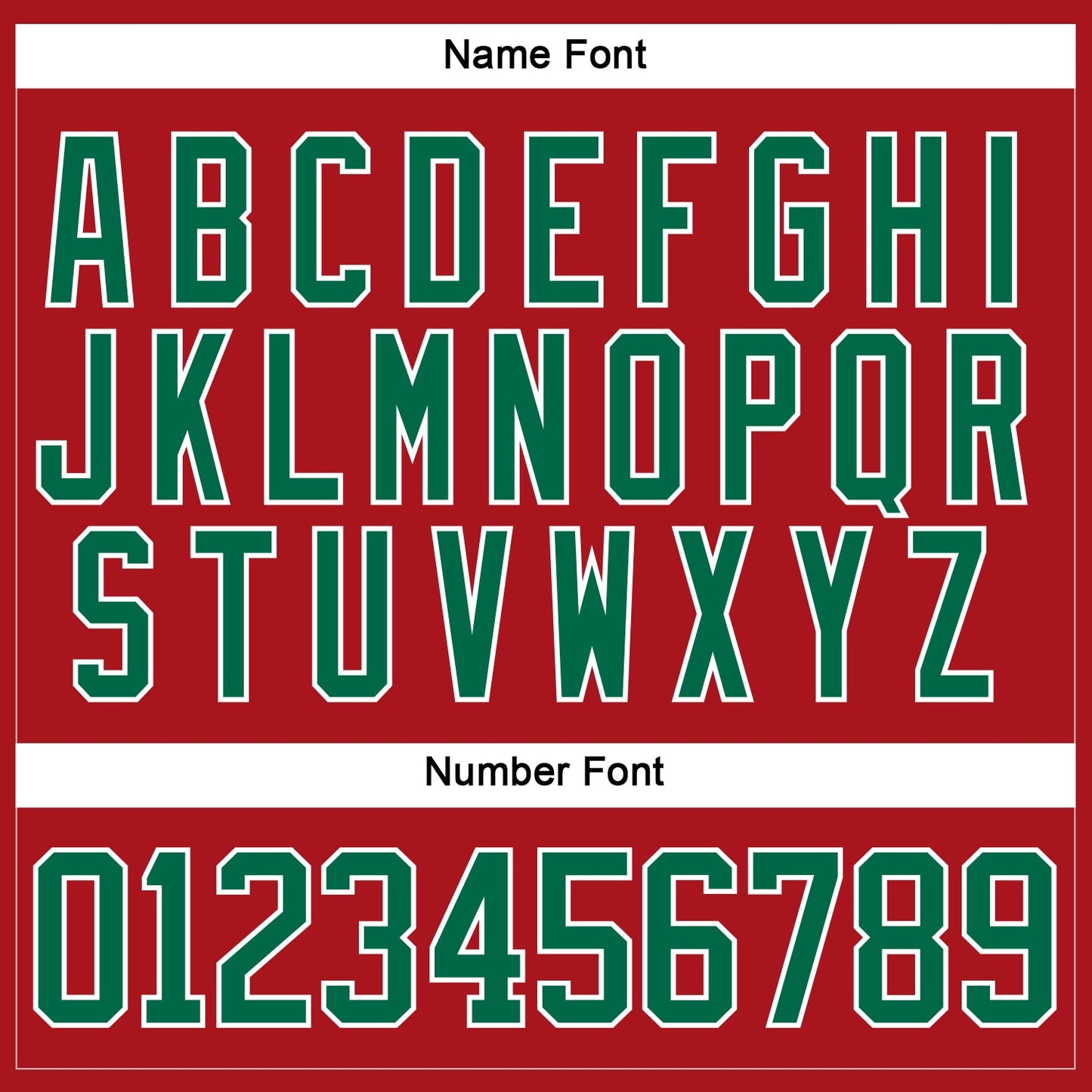 Custom Red Kelly Green-White Hockey Jersey view 5