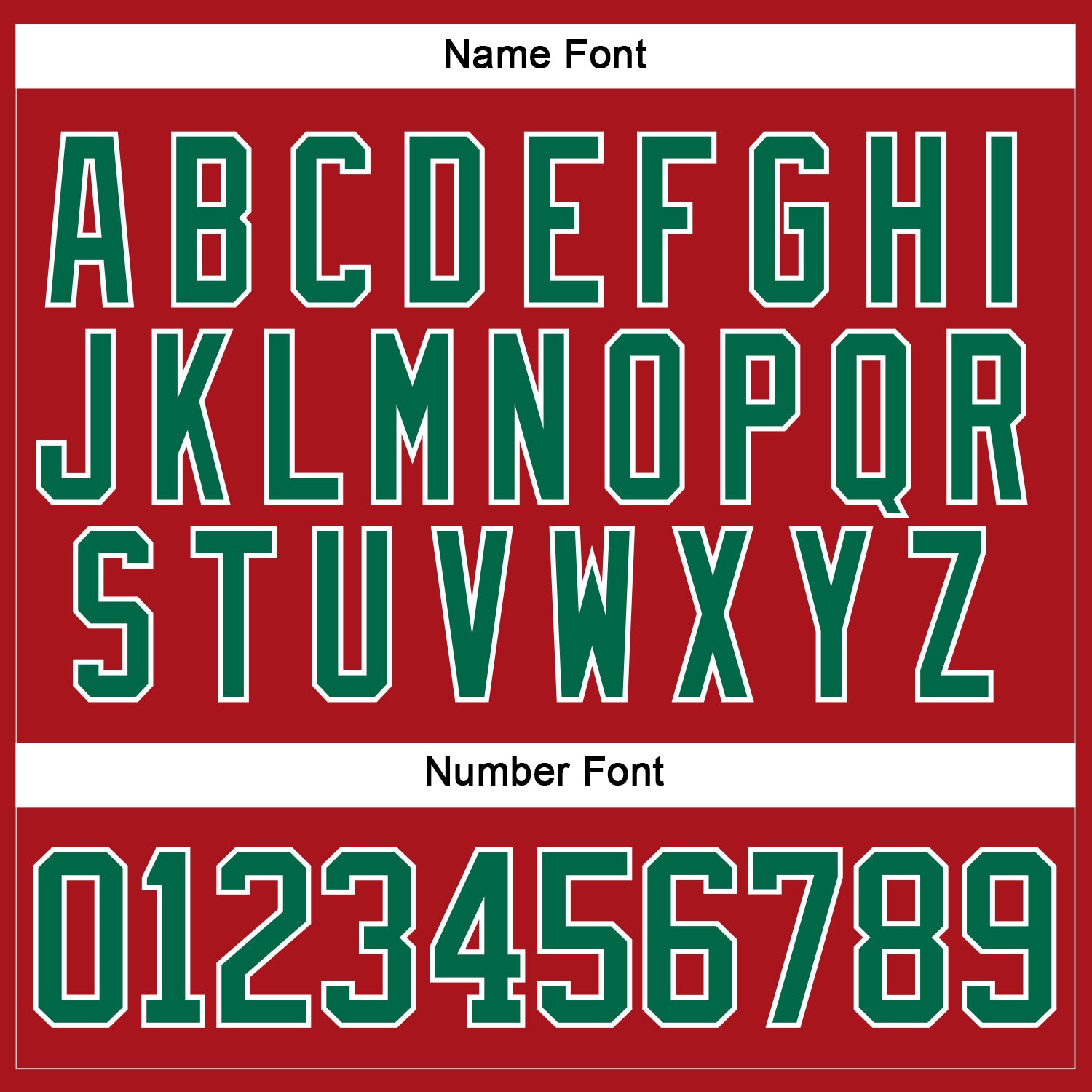 Custom Red Kelly Green-White Hockey Jersey view 5
