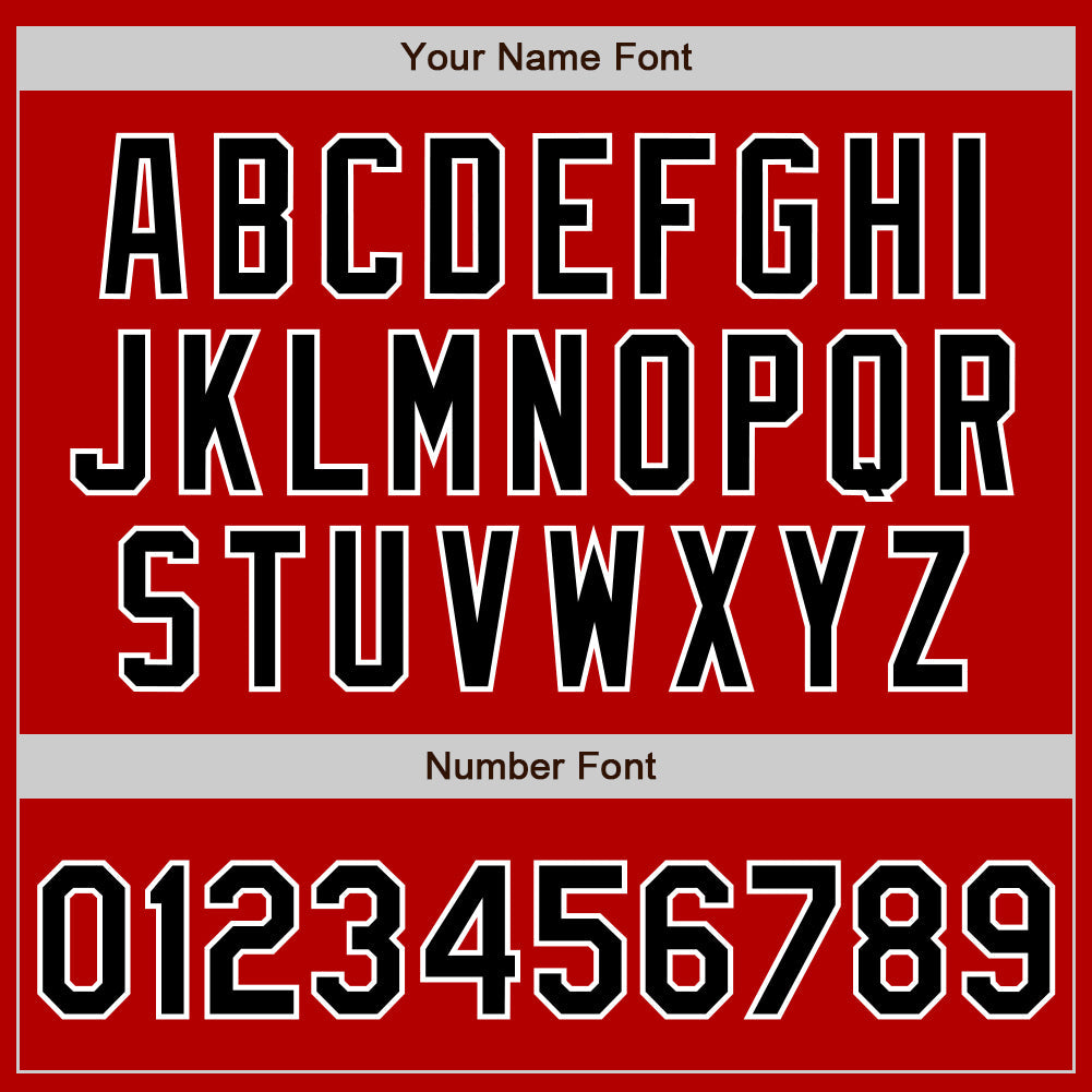Custom Red Black-White Authentic Baseball Jersey view 8
