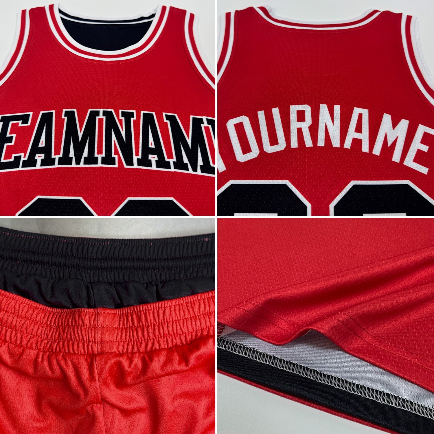 Custom Reversible Black Medium Pink Double Side Sublimation Basketball Set Jersey view 4
