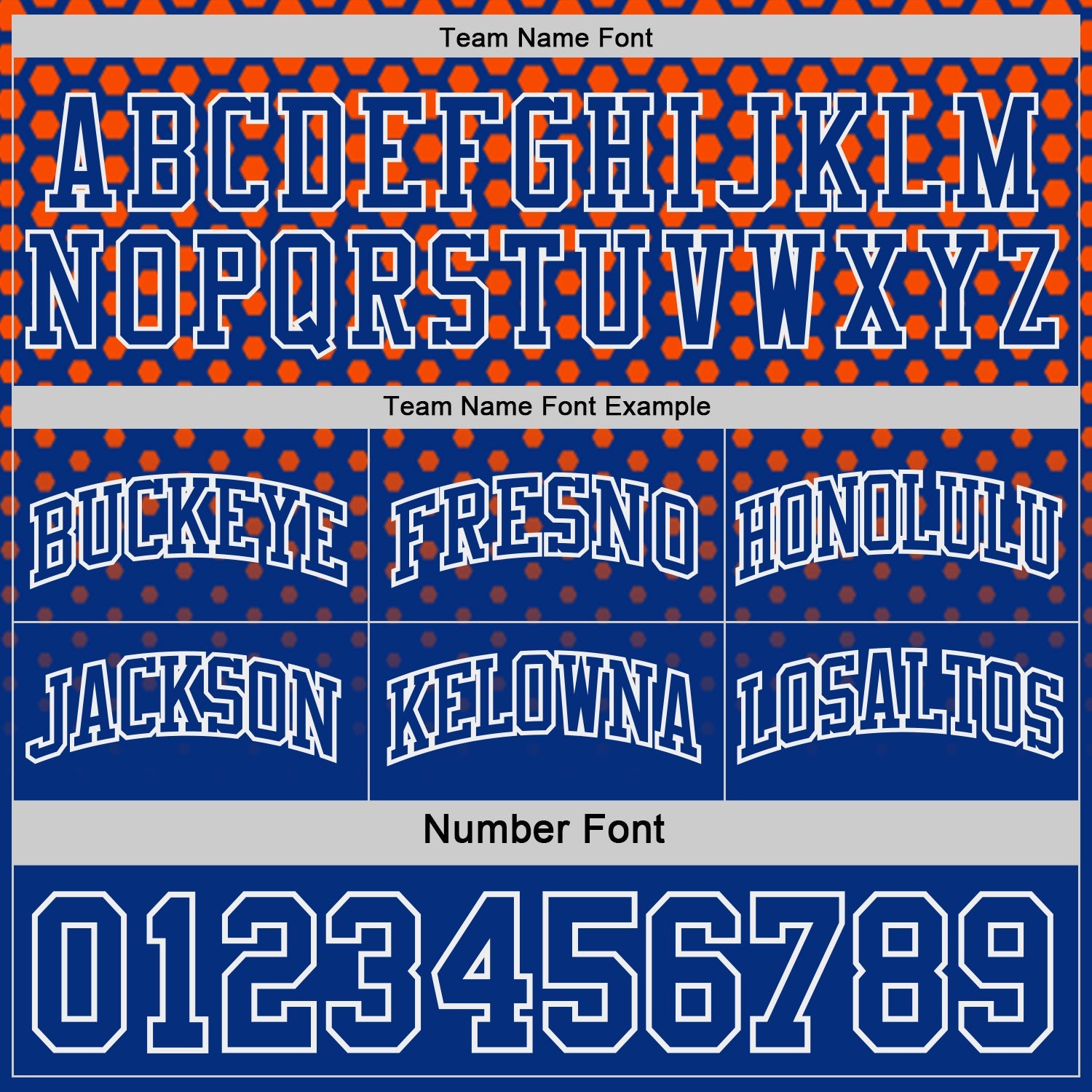 Custom Royal Orange-White Side Panel Stripe Gradient Geometric Honeycomb Reversible Double Side Sublimation Basketball Set Jersey view 4