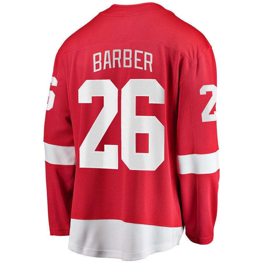 D.Red Wings #26 Riley Barber Fanatics Branded Home Breakaway Player Jersey Red Stitched American Hockey Jerseys - Main View