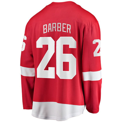 D.Red Wings #26 Riley Barber Fanatics Branded Home Breakaway Player Jersey Red Stitched American Hockey Jerseys - Main View