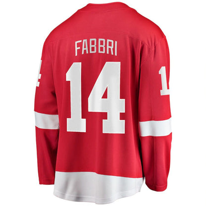 D.Red Wings #14 Robby Fabbri Fanatics Branded Home Breakaway Player Jersey Red Stitched American Hockey Jerseys - Main View