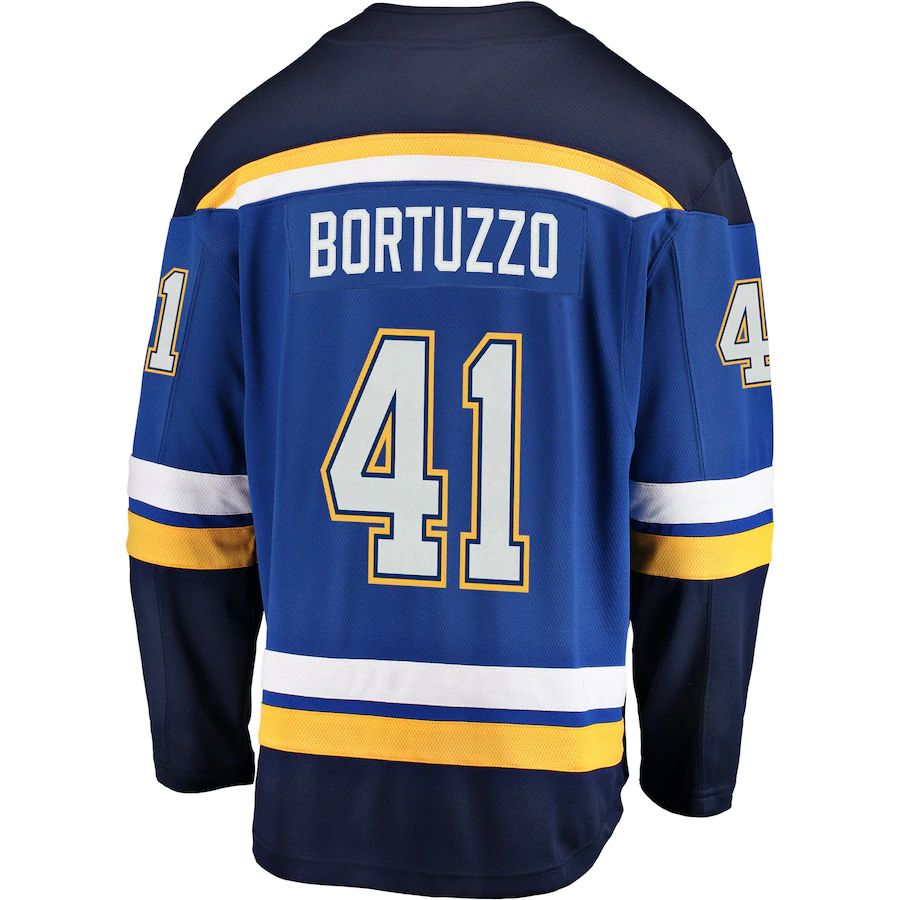 St.L.Blues #41 Robert Bortuzzo Fanatics Branded Breakaway Player Jersey Blue Stitched American Hockey Jerseys - Main View