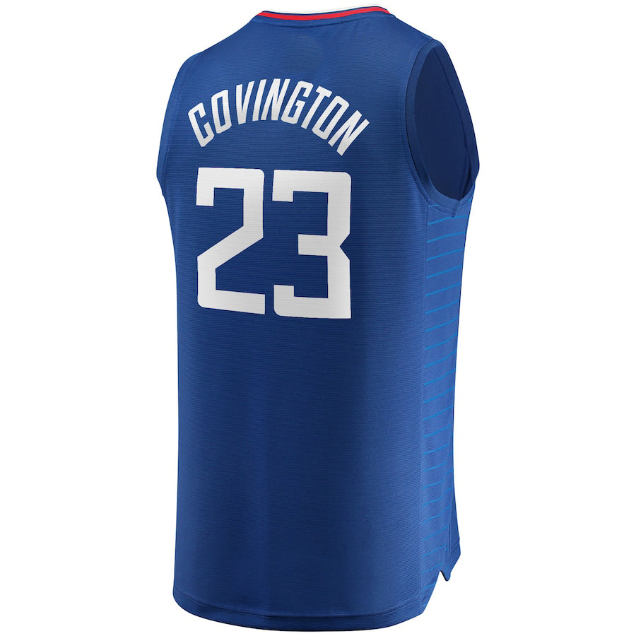 LA.Clippers #23 Robert Covington Fanatics Branded 2021-22 Fast Break Replica Jersey Icon Edition Royal Stitched American Basketball Jersey - Main View