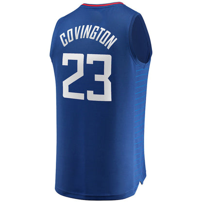 LA.Clippers #23 Robert Covington Fanatics Branded 2021-22 Fast Break Replica Jersey Icon Edition Royal Stitched American Basketball Jersey - Main View