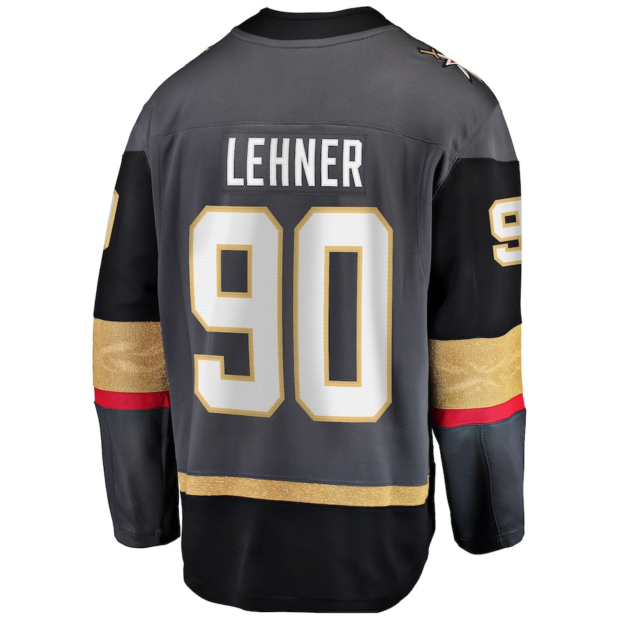 V.Golden Knights #90 Robin Lehner Fanatics Branded Breakaway Alternate Player Jersey Gray Hockey Jerseys - Main View