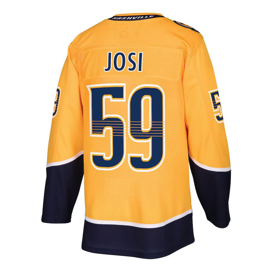 N.Predators #59 Roman Josi Home Authentic Player Jersey Gold Stitched American Hockey Jerseys - Main View
