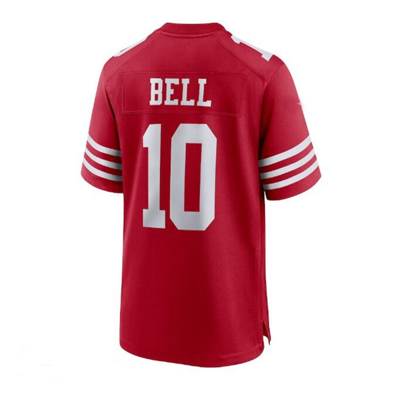 SF.49ers #10 Ronnie Bell Team Game Jersey - Scarlet Stitched American Football Jerseys - Main View