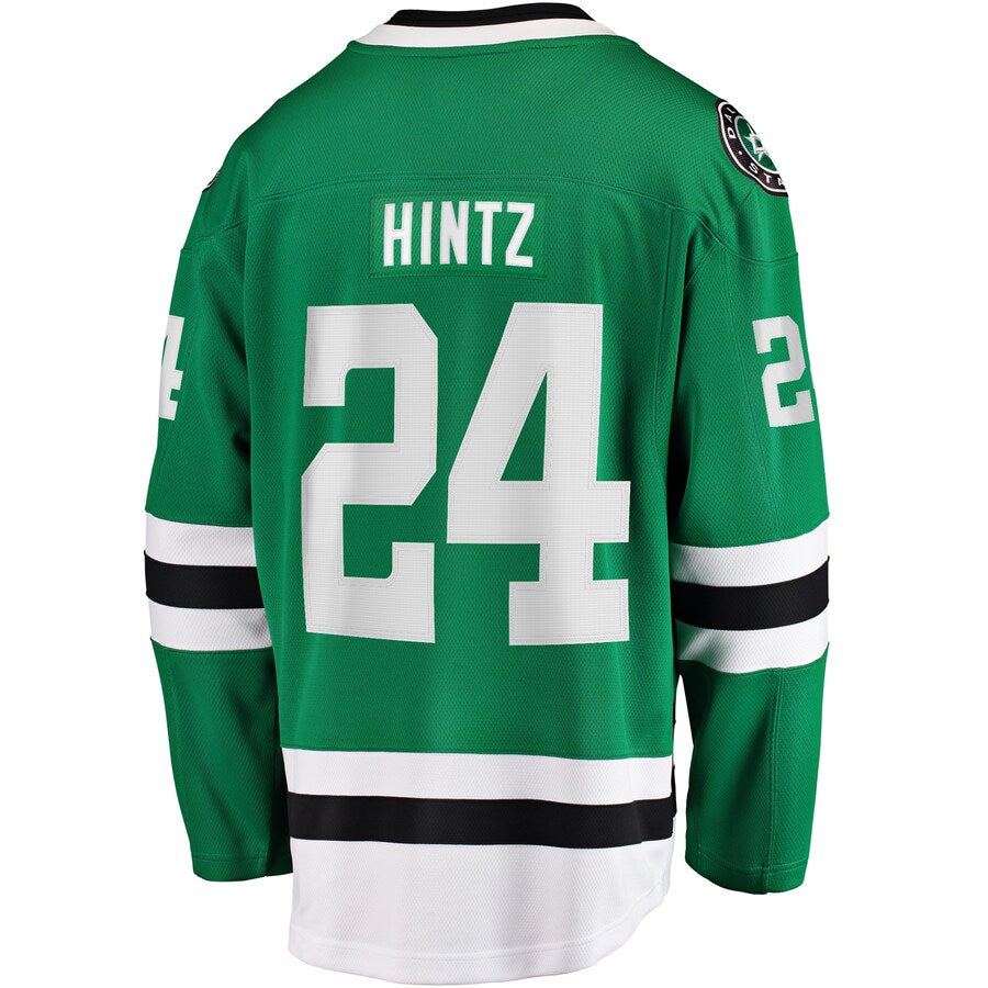 D.Stars #24 Roope Hintz Fanatics Branded Home Breakaway Player Jersey  Kelly Green Stitched American Hockey Jerseys - Main View