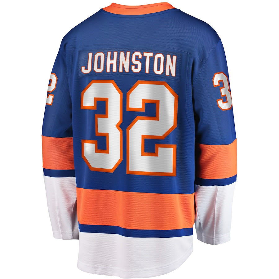 NY.Islanders #32 Ross Johnston Fanatics Branded Home Breakaway Player Jersey Royal Stitched American Hockey Jerseys - Main View