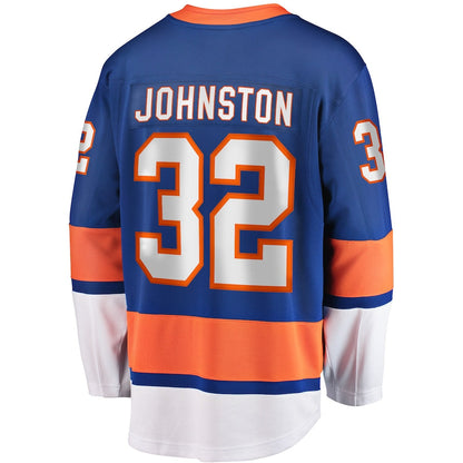 NY.Islanders #32 Ross Johnston Fanatics Branded Home Breakaway Player Jersey Royal Stitched American Hockey Jerseys - Main View
