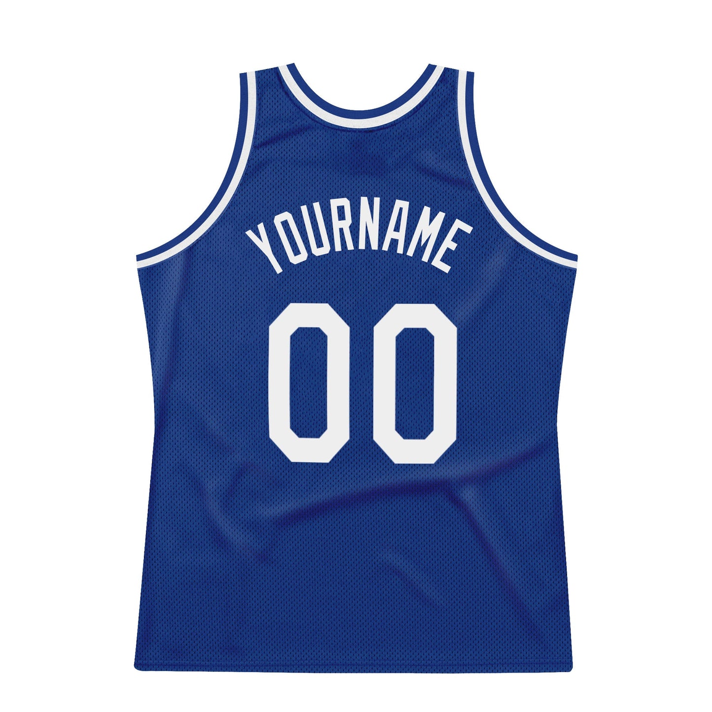 Custom Royal White-Red Authentic Throwback Basketball Jersey view 6