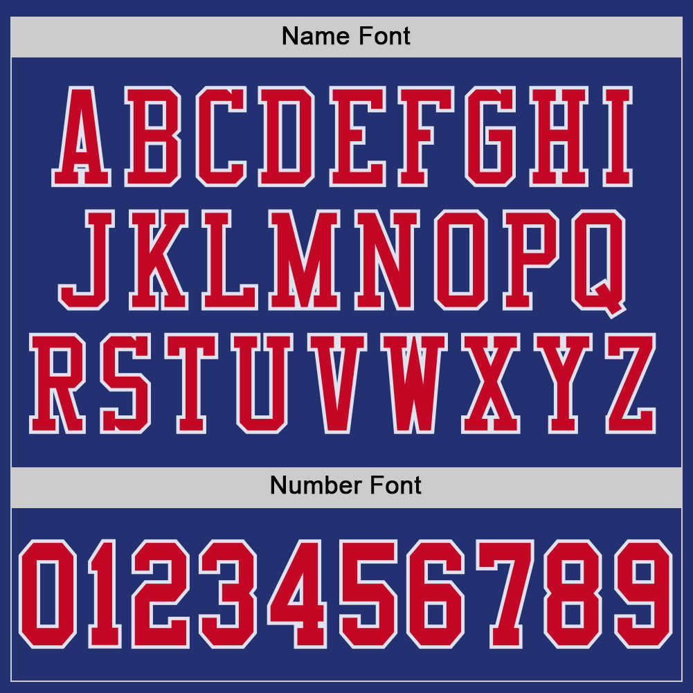 Custom Royal Red-White Mesh Authentic Throwback Football Jersey view 4
