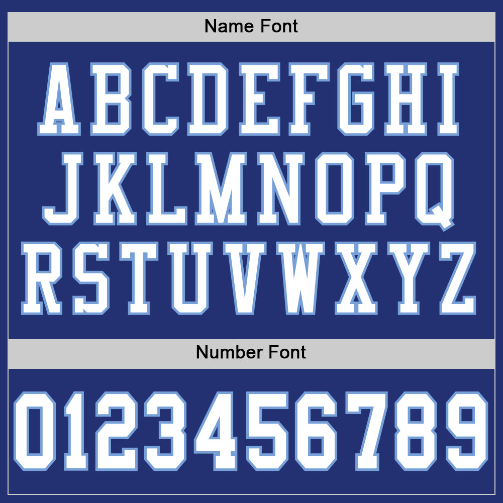 Custom Royal White-Light Blue Mesh Authentic Throwback Football Jersey view 4