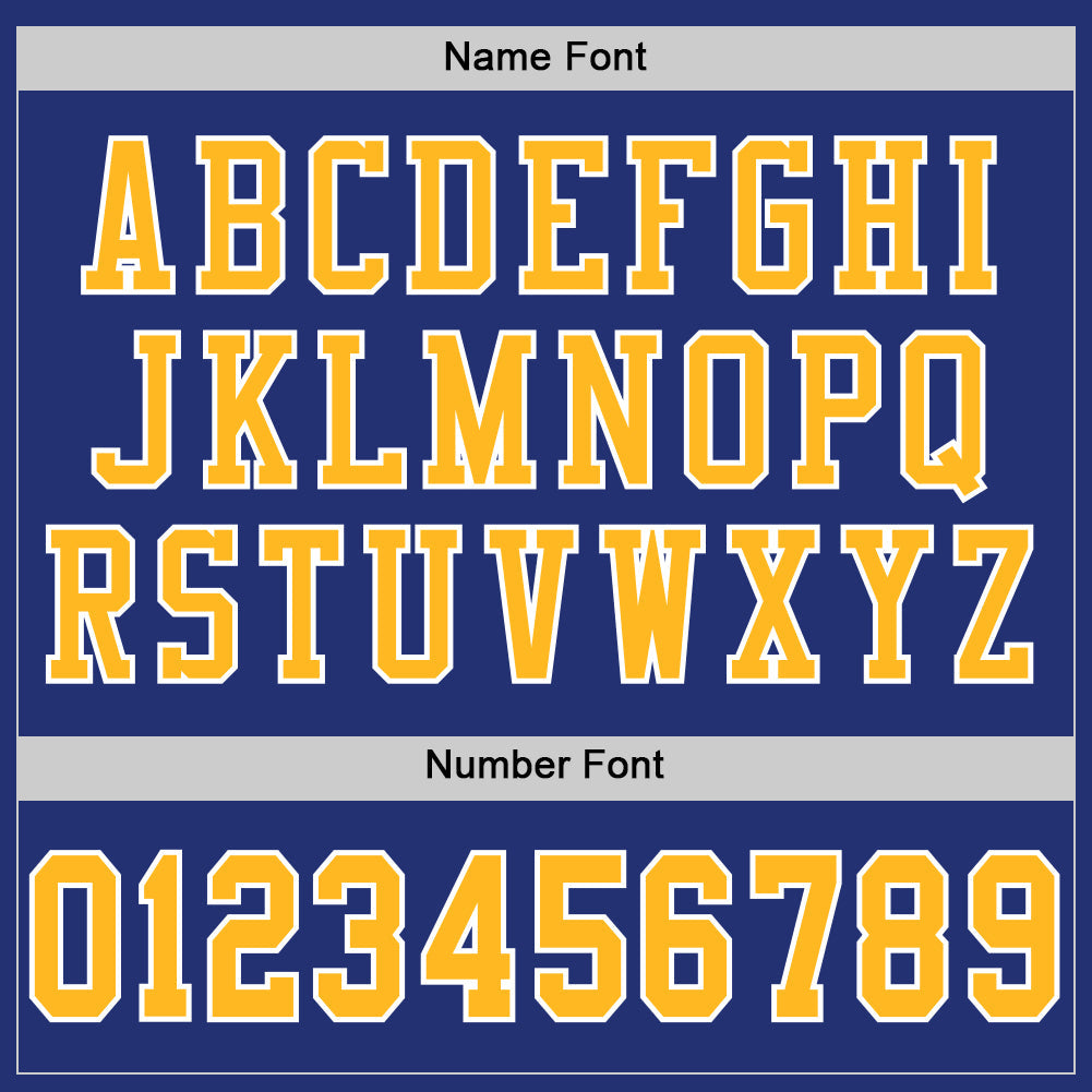 Custom Royal Gold-White Mesh Authentic Football Jersey view 4