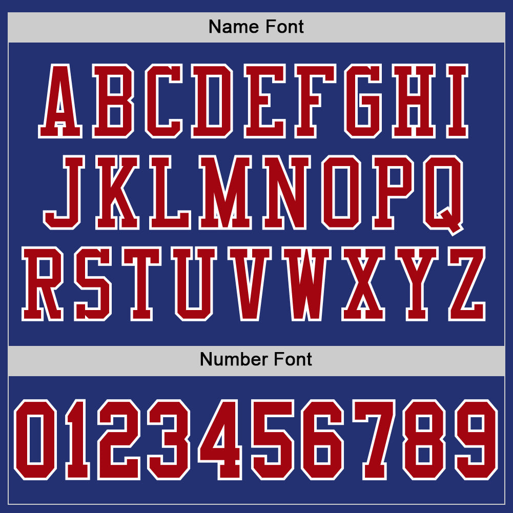 Custom Royal Red-White Mesh Authentic Football Jersey view 4