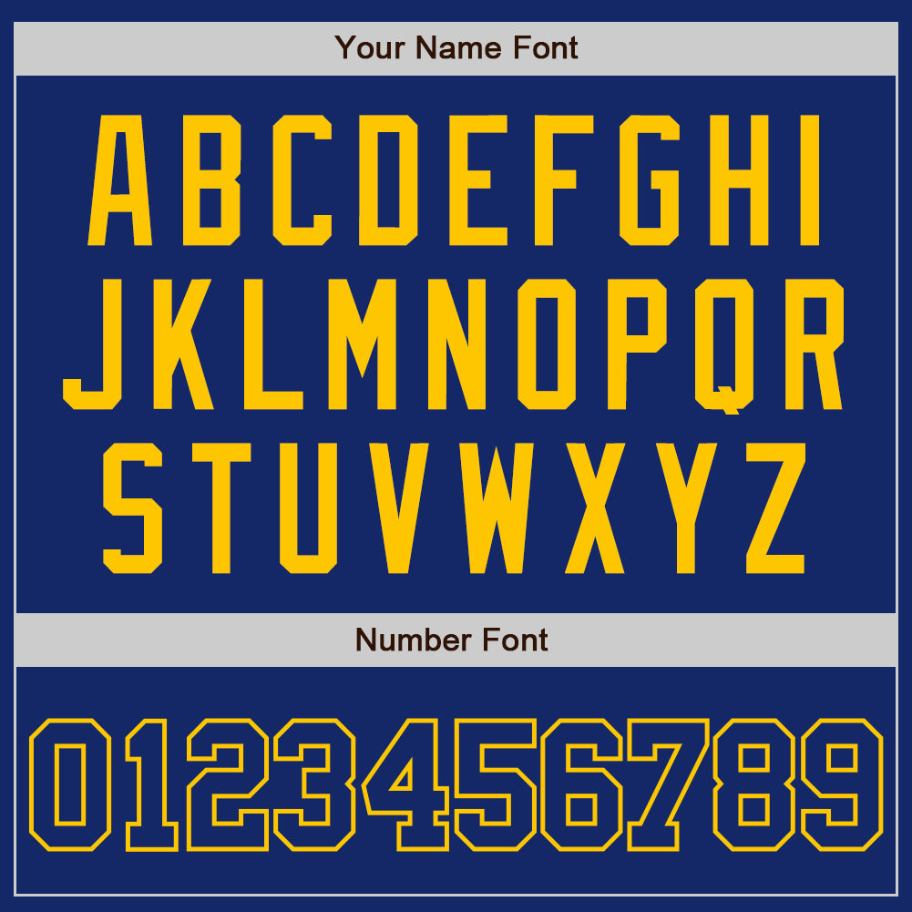 Custom Royal Royal-Gold Authentic Baseball Jersey view 5