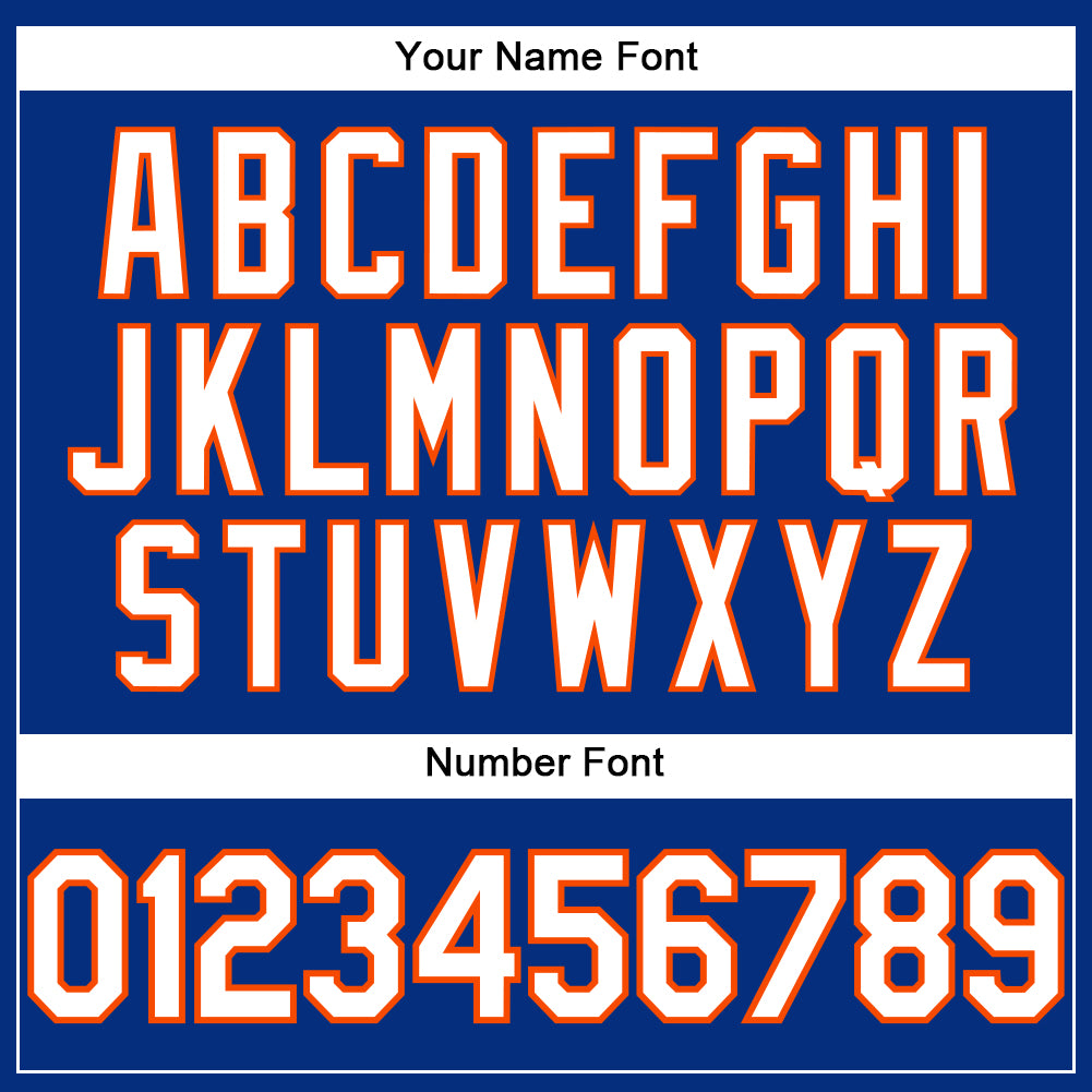 Custom Royal White-Orange Performance T-Shirt view 4