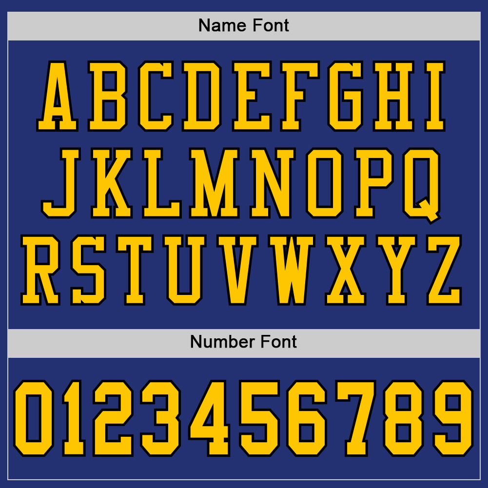 Custom Royal Yellow-Black Mesh Authentic Football Jersey view 4