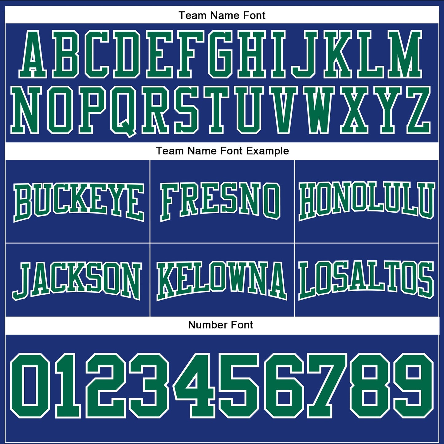 Custom Stitched Royal Kelly Green-White Football Pullover Sweatshirt Hoodie view 3