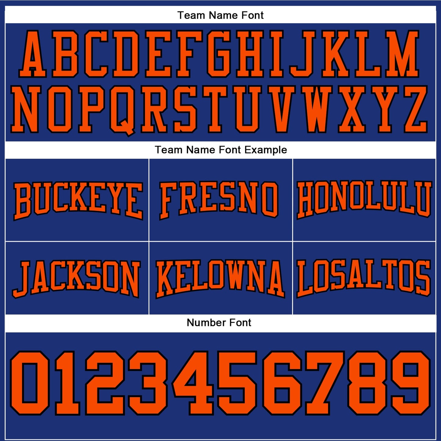 Custom Stitched Royal Orange-Black Football Pullover Sweatshirt Hoodie view 3
