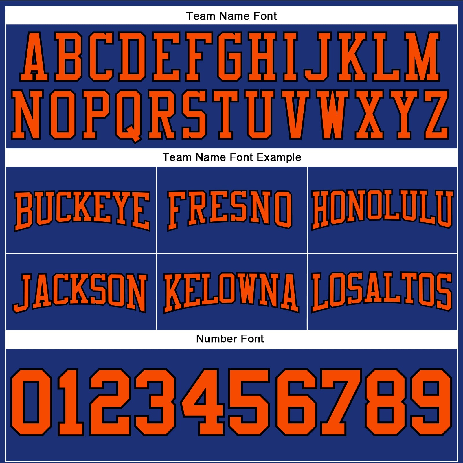 Custom Stitched Royal Orange-Black Football Pullover Sweatshirt Hoodie view 3
