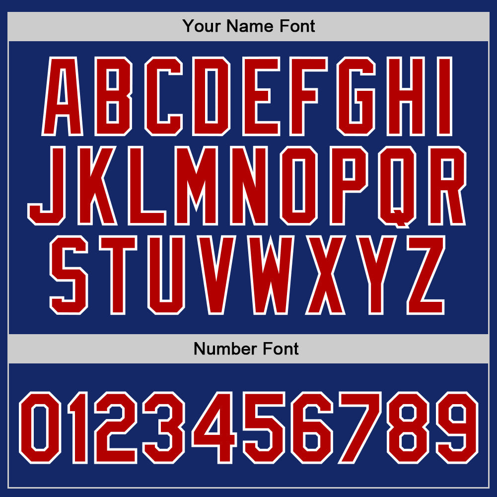 Custom Royal Red-White Authentic Throwback Basketball Jersey view 4