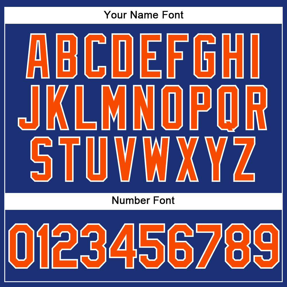 Custom Stitched Royal Orange-White Sports Pullover Sweatshirt Hoodie view 5