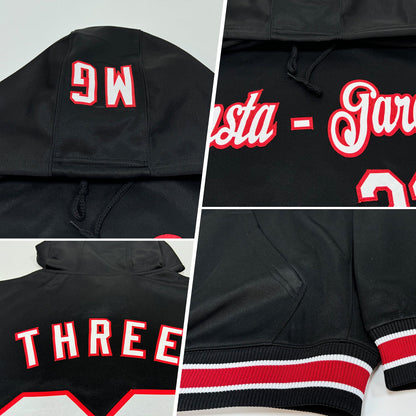 Custom Stitched Royal Black-White Sports Pullover Sweatshirt Hoodie view 2