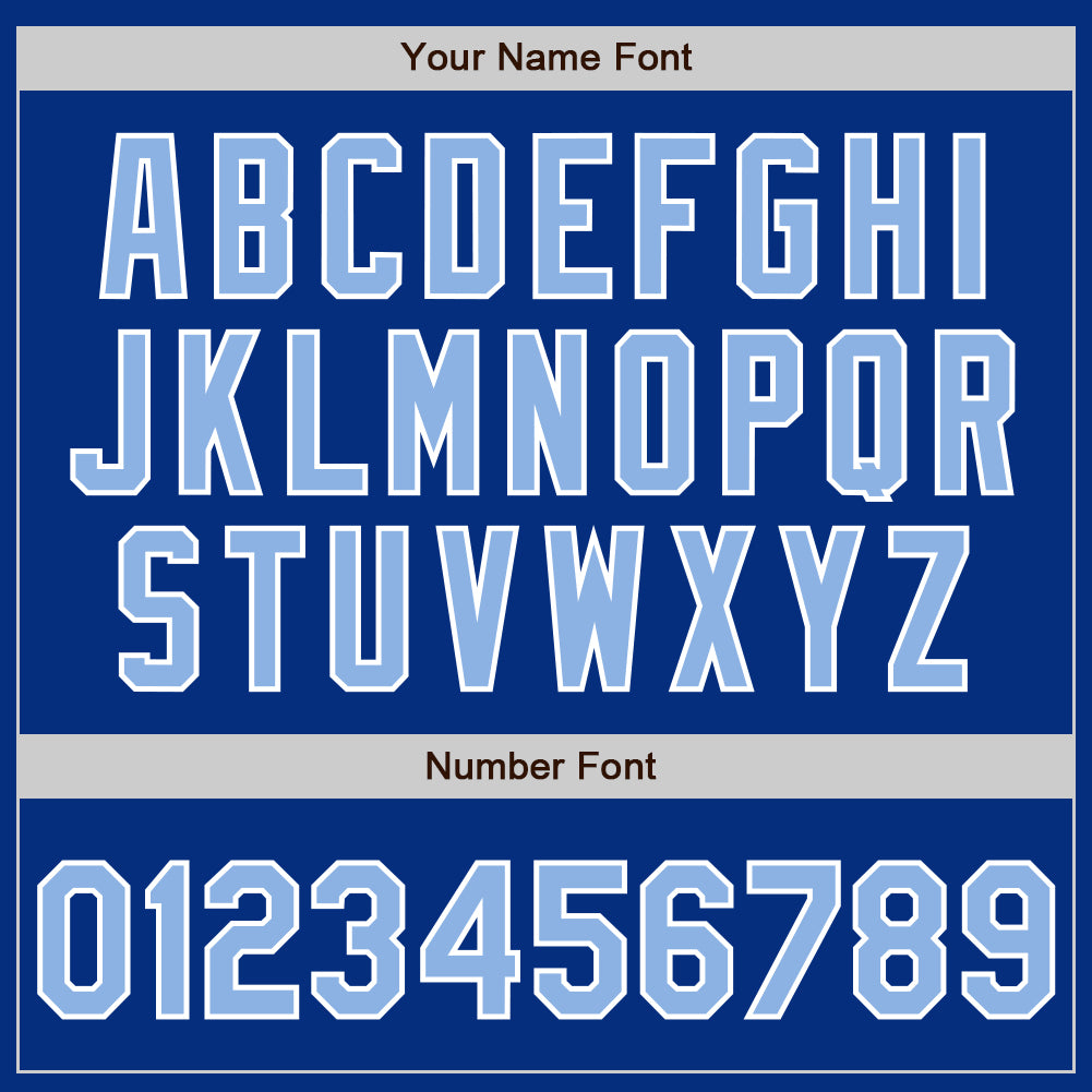 Custom Royal Light Blue-White Authentic Baseball Jersey view 8