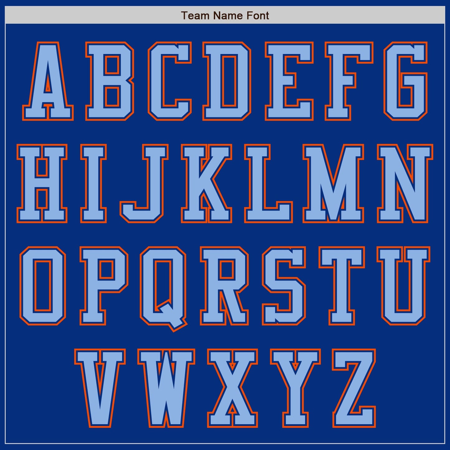 Custom Royal Light Blue-Orange Authentic Baseball Jersey view 3
