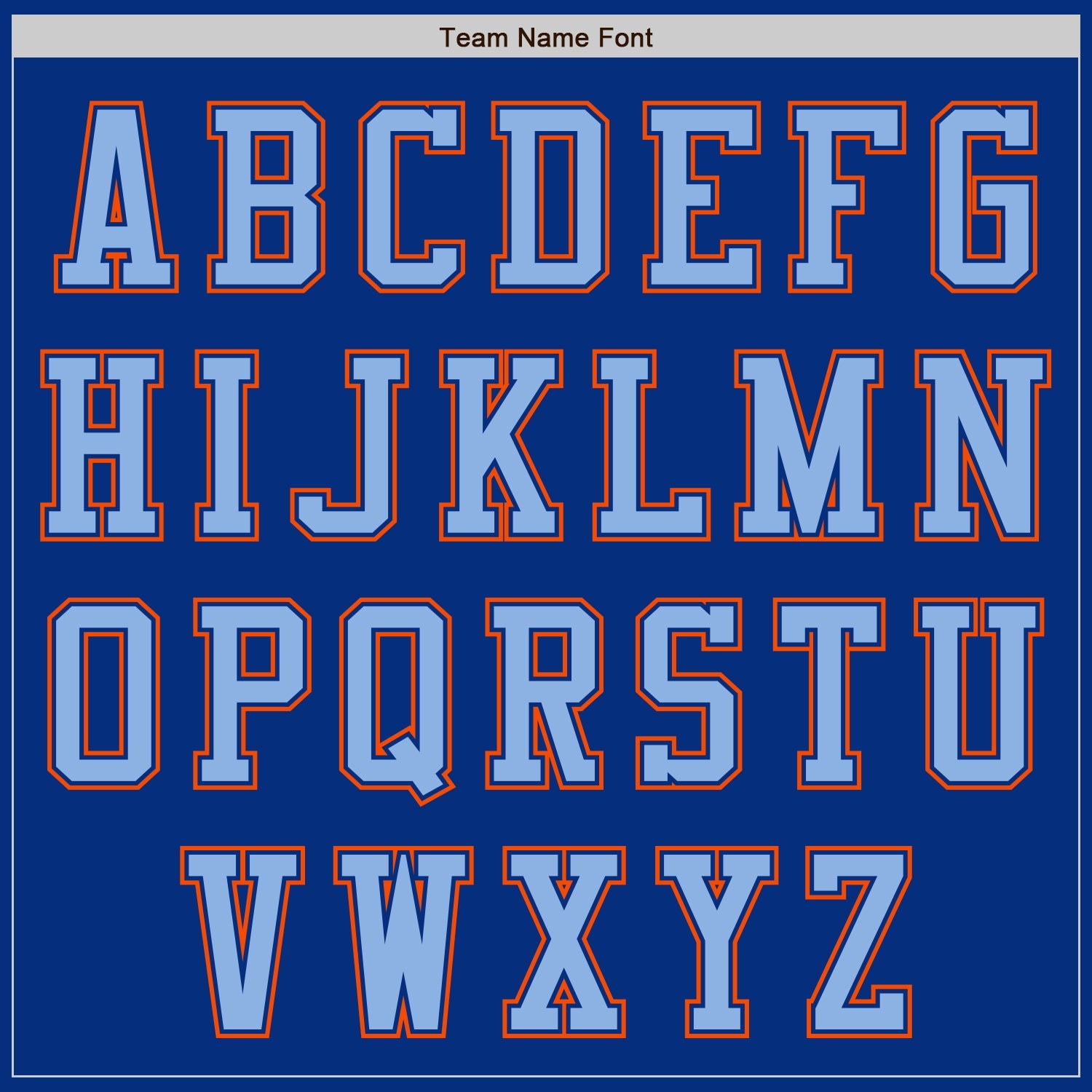 Custom Royal Light Blue-Orange Authentic Baseball Jersey view 3