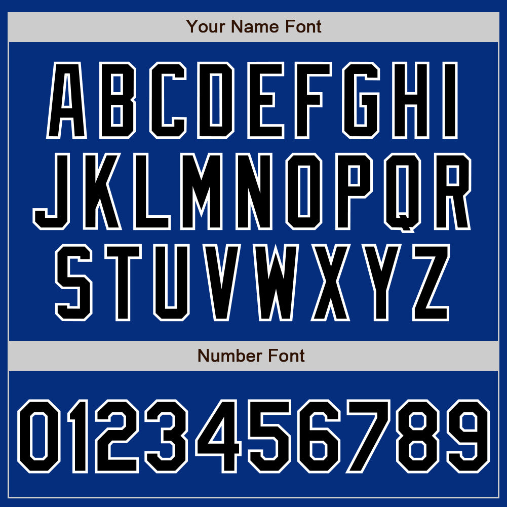 Custom Royal Black-White Authentic Baseball Jersey view 8