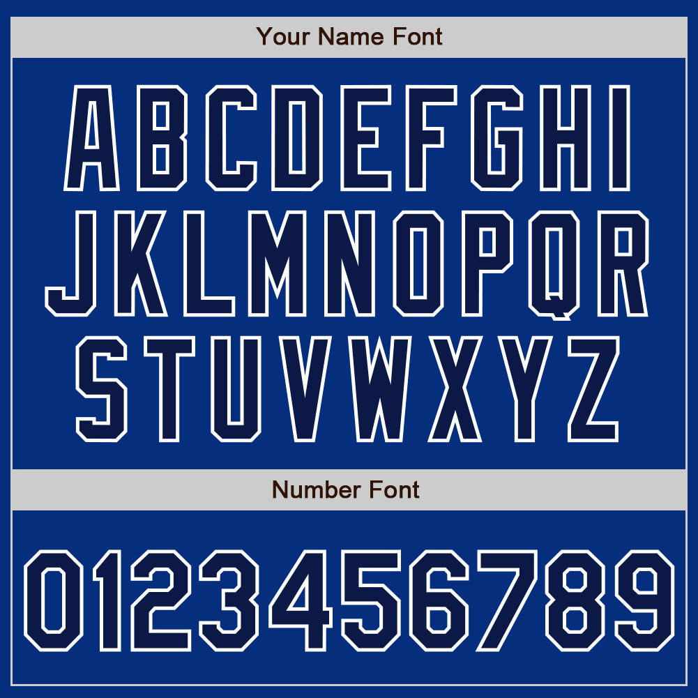 Custom Royal Navy-White Authentic Baseball Jersey view 4