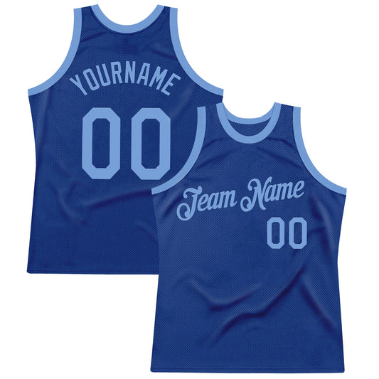Custom Royal Light Blue Authentic Throwback Basketball Jersey - Main View