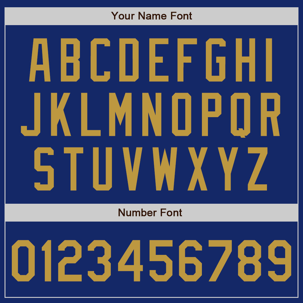 Custom Royal Old Gold Authentic Baseball Jersey view 5